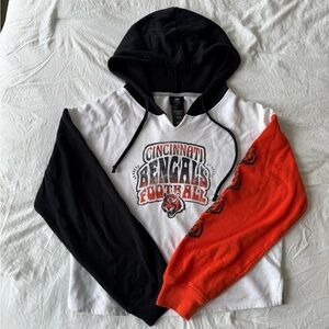 NFL Cincinnati Bengals Black and White Hoodie